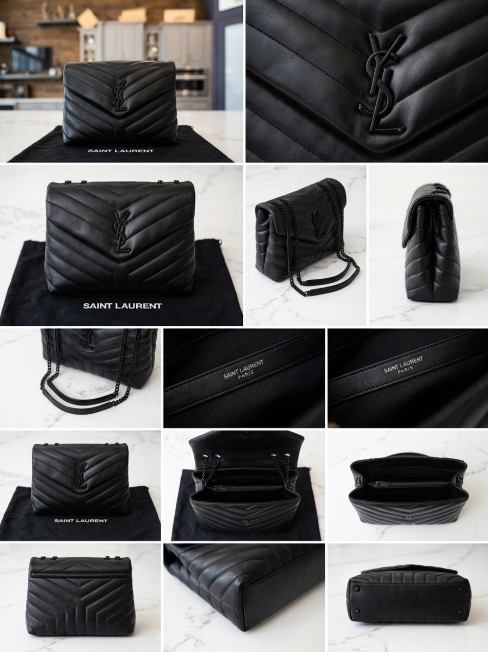 Saint Laurent (YSL) Medium Loulou Monogram Chain Shoulder Bag